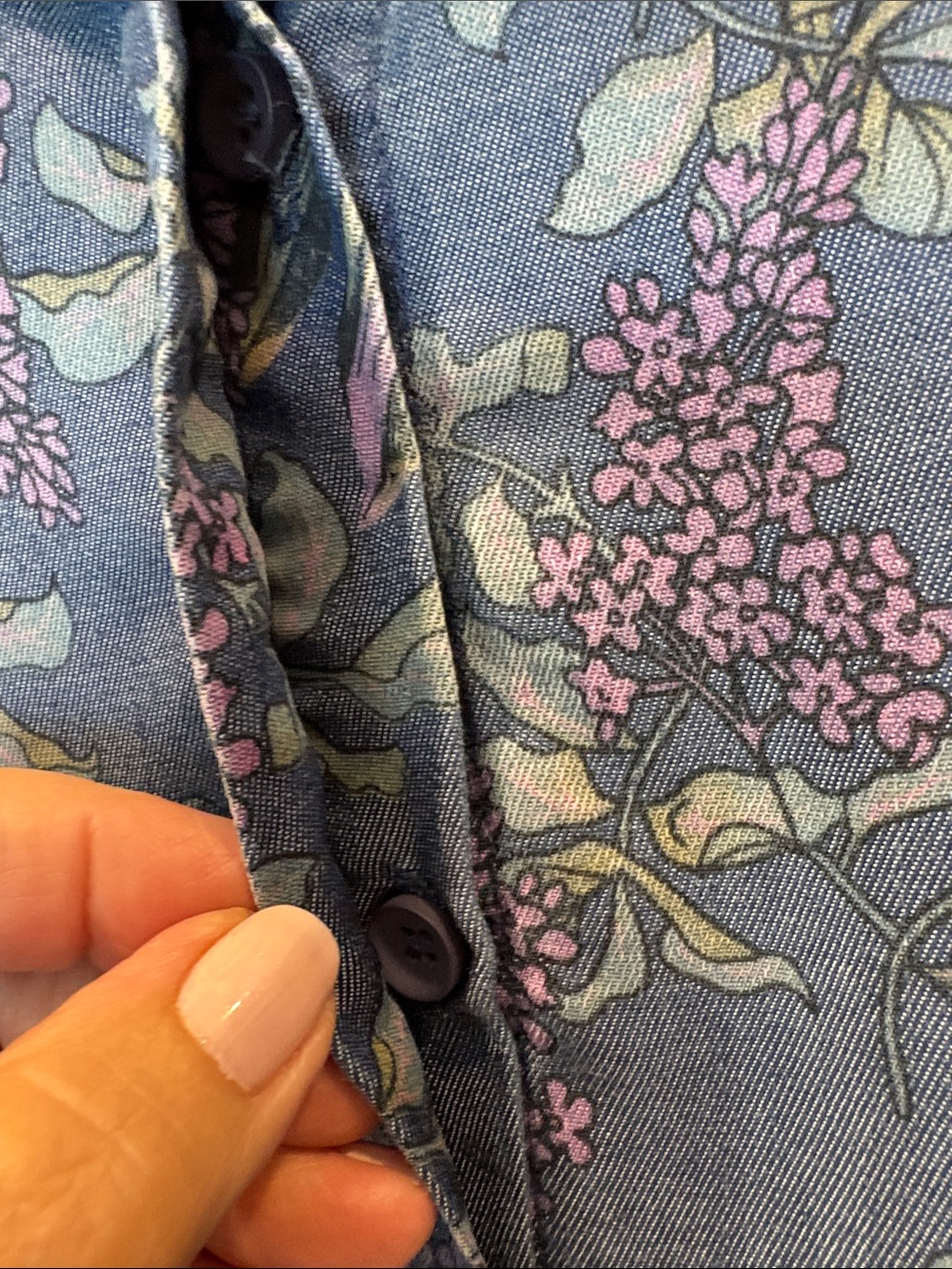 NATURAL LIFE Indigo Blue Wisteria Rebecca Dress XXL - Picture 7 of 10